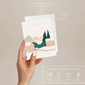 Snow Chickens Holiday Card|Seedlings