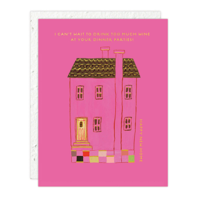 Pink House New Home Card|Seedlings