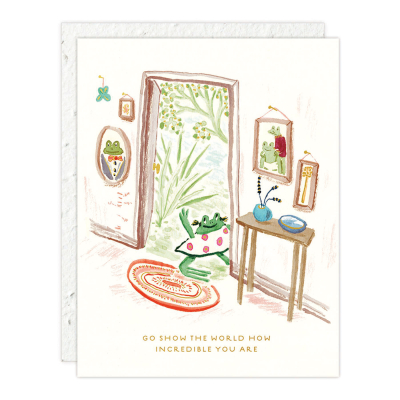 Girl Frog Congratulations Card|Seedlings