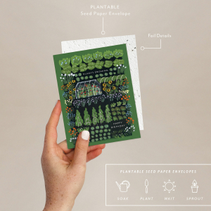 Garden Greenhouse Birthday Card|Seedlings