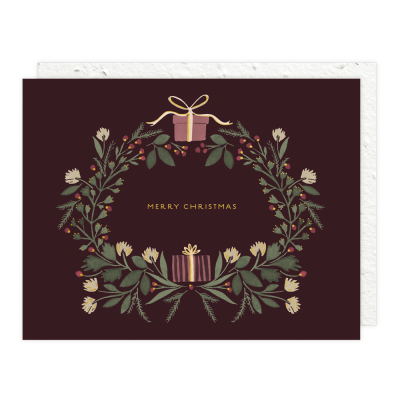 Christmas Wreath Holiday Card|Seedlings