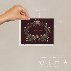 Christmas Wreath Holiday Card|Seedlings