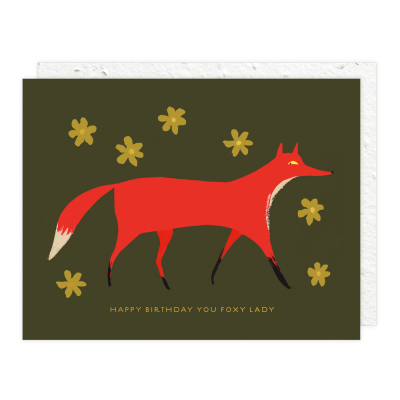 Foxy Birthday Single Card|Seedlings