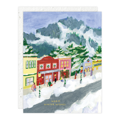 Winter Village Holiday Card|Seedlings