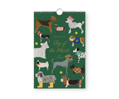 2027 Dog Of The Month Kitchen Calendar (6x9)|Rifle Paper