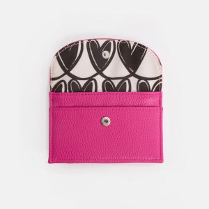 Bright Pink Orange Cardholder Coin Purse|Caroline Gardner