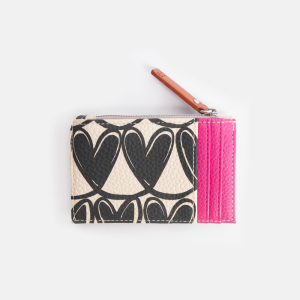 Mono Linked Hearts Carholder Coin Purse|Caroline Gardner