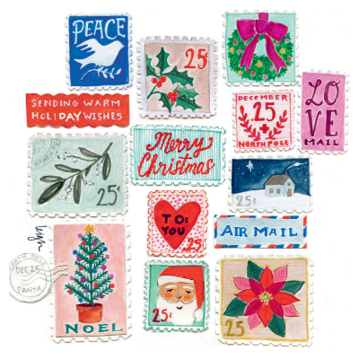 Warmest Postal Wishes|Curly Girl Design