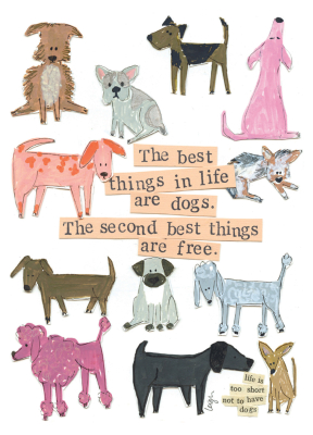 Best Things Are Dogs|Curly Girl Design