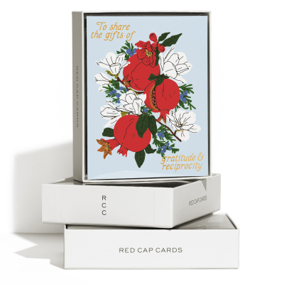 Pomegranate FOIL Thank You Boxed Set|Red Cap Cards