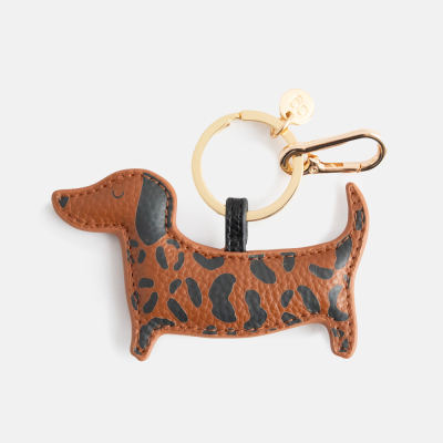 Leopard Sausage Dog Bag Charm|Caroline Gardner