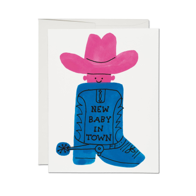 Boot Baby card|Red Cap Cards