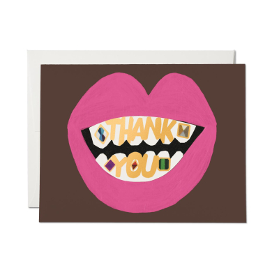 Golden Grill FOIL Thank You card|Red Cap Cards