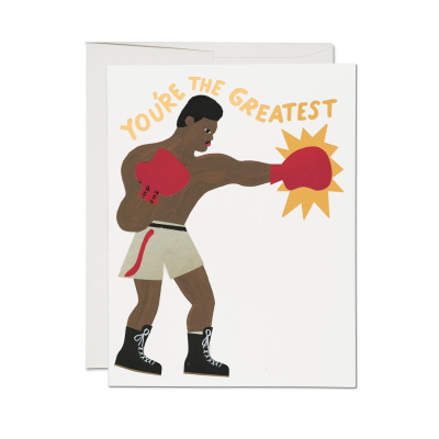 Greatest Boxer FOIL Friendship card|Red Cap Cards