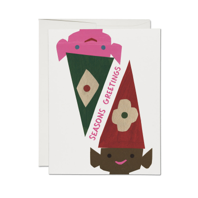 Elves Holiday Card|Red Cap Cards