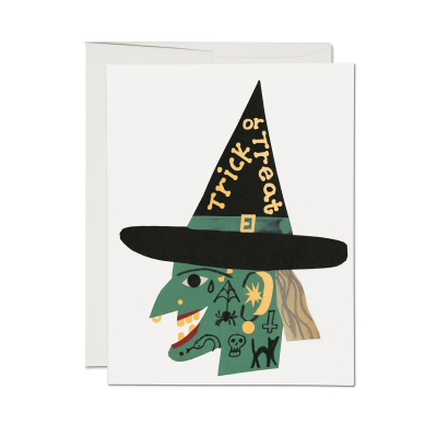 Cool Witch FOIL Halloween Card|Red Cap Cards