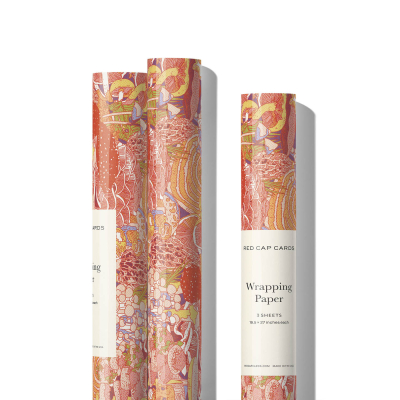 Mystical Fungi Forest wrap roll-3 sheets|Red Cap Cards