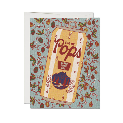 Lager Than Life Fathers Day Card|Red Cap Cards