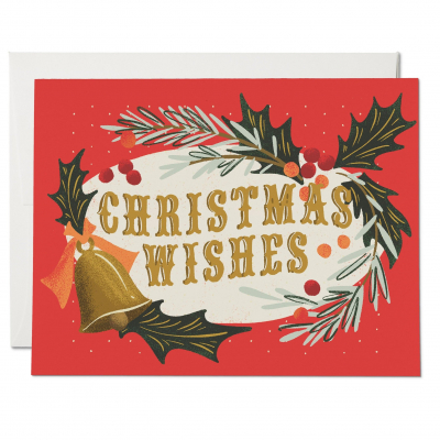 Christmas Wishes Holiday Card|Red Cap Cards