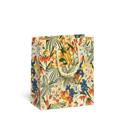 Striped Florals medium bag|Red Cap Cards
