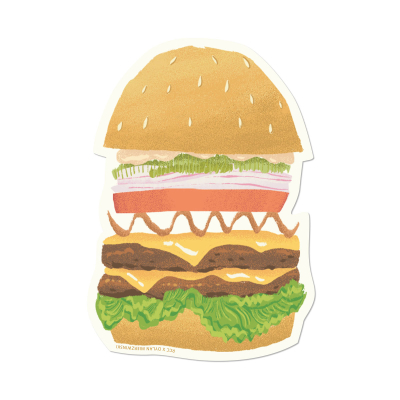 Double Cheeseburger sticker|Red Cap Cards