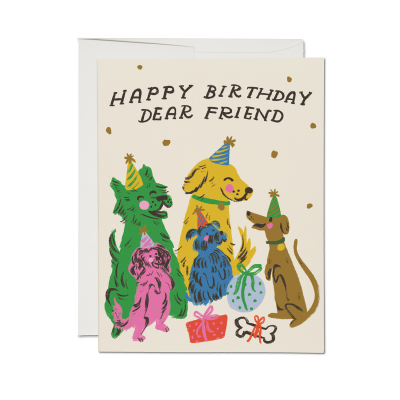 Puppy Party Birthday Card|Red Cap Cards