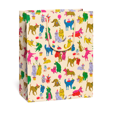 Puppy Party Birthday Large Bag|Red Cap Cards
