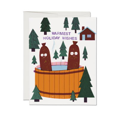 Hot Tub Holidays Card|Red Cap Cards