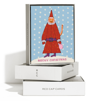 Santa Cat Holiday Boxed Set|Red Cap Cards
