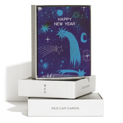 Celestial New Year FOIL Holiday Boxed Set|Red Cap Cards