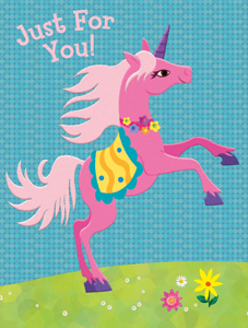 Pink Horse Enclosure Card|Peaceable Kingdom