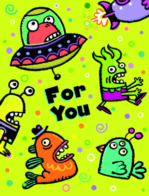 Monsters And Aliens Enclosure Card|Peaceable Kingdom