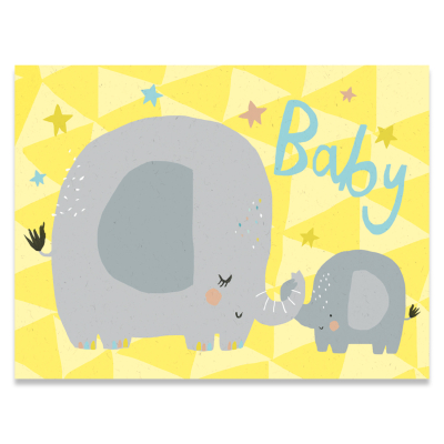 Elephant Baby Enclosure Card|Peaceable Kingdom