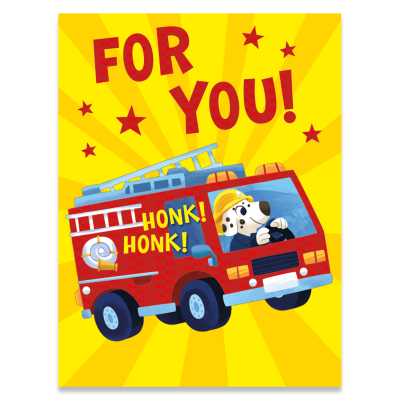 Firetruck Enclosure Card|Peaceable Kingdom