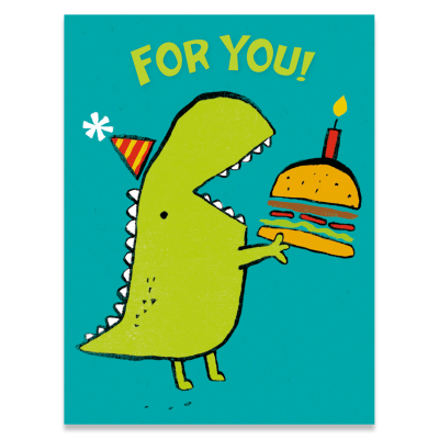 Dino Burger Enclosure Card|Peaceable Kingdom
