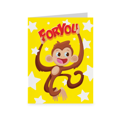 Monkey Enclosure Card|Peaceable Kingdom
