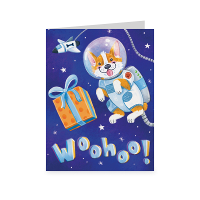 Space Dog Enclosure Card|Peaceable Kingdom