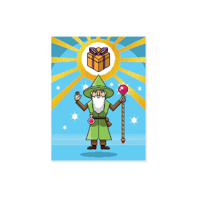 Wizard Pixel Enclosure Card|Peaceable Kingdom