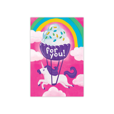 Unicorn With Cupcake Enclosure Card|Peaceable Kingdom