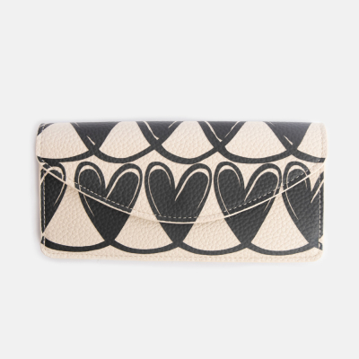 Mono Linked Hearts Long Envelope Purse|Caroline Gardner
