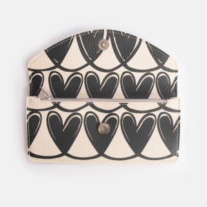 Mono Linked Hearts Long Envelope Purse|Caroline Gardner