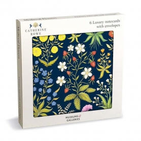 NOTECARD Square Lux Medieval Flowers