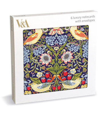 NOTECARD Square Lux Strawberry Thief