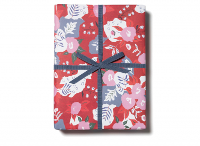 Ruby Red Flower Wrap Roll|Red Cap Cards