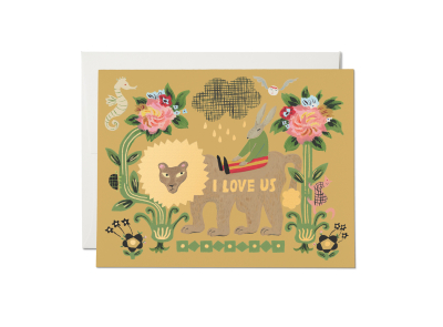 Lion and Rabbit Love|Red Cap Cards