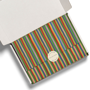 Colorful Stripe Tissue|Red Cap Cards
