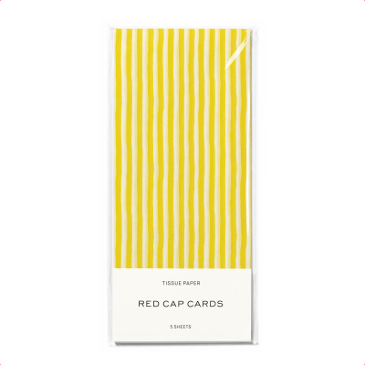 Yellow Stripe Tissue paper|Red Cap Cards