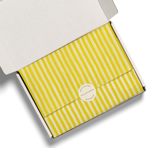 Yellow Stripe Tissue paper|Red Cap Cards