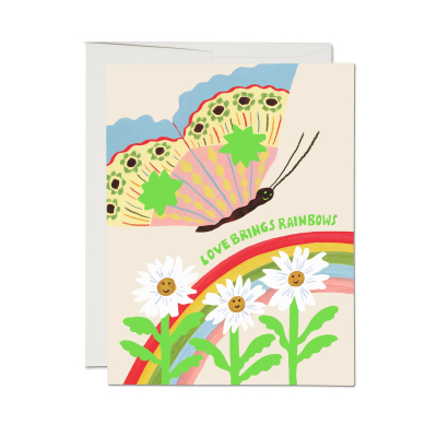 Love Brings Rainbows SPOT Pride card|Red Cap Cards