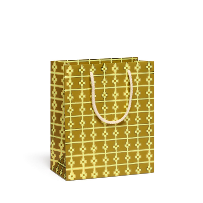 Geometric Gold Foil Spot Medium Bag|Red Cap Cards